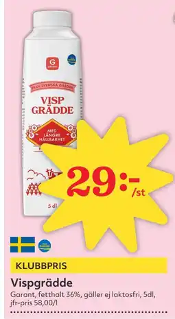 Östenssons Vispgrädde erbjuda