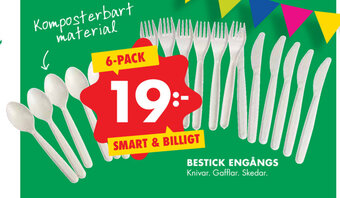 ÖoB Bestick Engångs 6-pack erbjuda