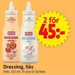 Dressing, Sås