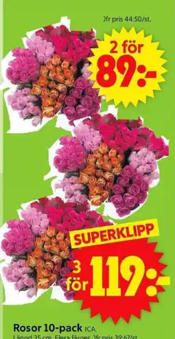 ICA Supermarket Rosor 10-pack ICA. erbjuda