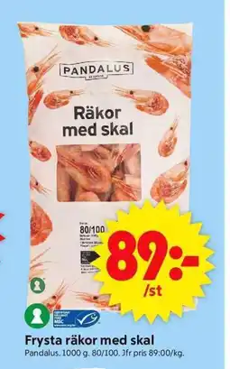 ICA Supermarket Frysta räkor med skal erbjuda