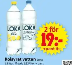 ICA Supermarket Kolsyrat vatten Loka. erbjuda