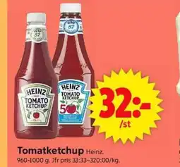 ICA Supermarket Tomatketchup Heinz. erbjuda