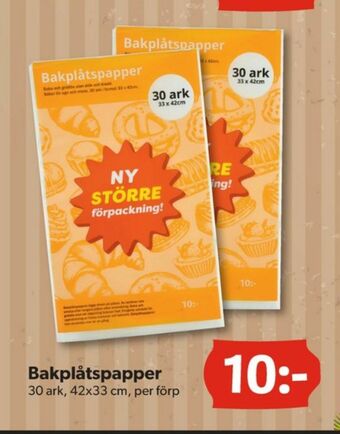 DollarStore Bakplåtspapper erbjuda