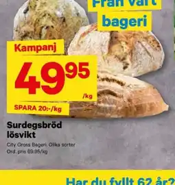 City Gross Surdegsbröd lösvikt erbjuda