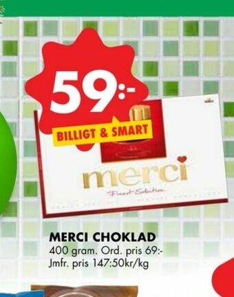 ÖoB Merci Chokladask erbjuda