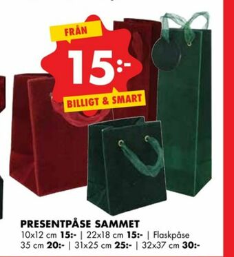 ÖoB Presentpåse erbjuda