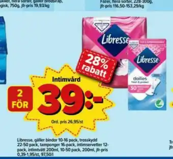 Libresse Tvättservetter
