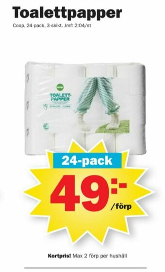 Pekås Coop Toalettpapper erbjuda