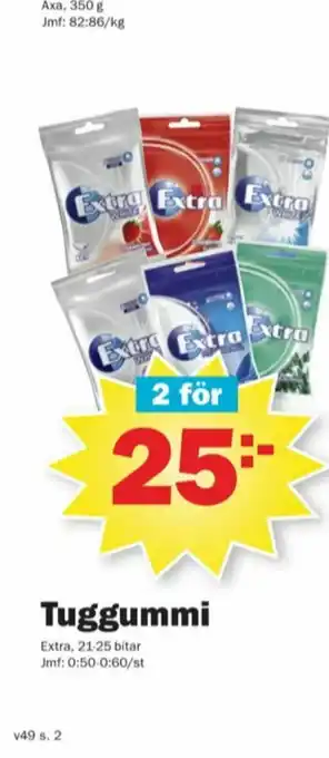 Pekås Extra Tuggummi erbjuda