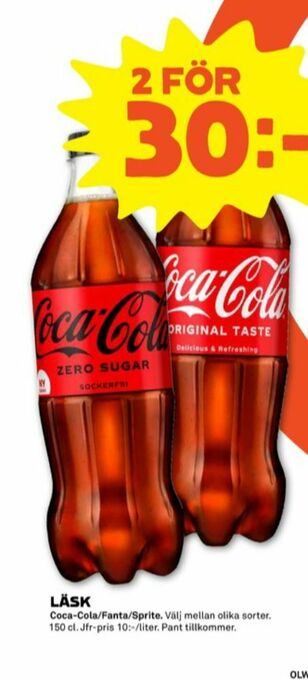 Coca Cola Zero Läskedryck