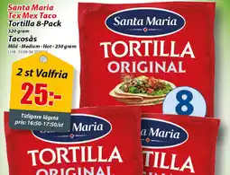 Extra Mjällby Stormarknad SANTA MARIA Tortilla 8-pack erbjuda