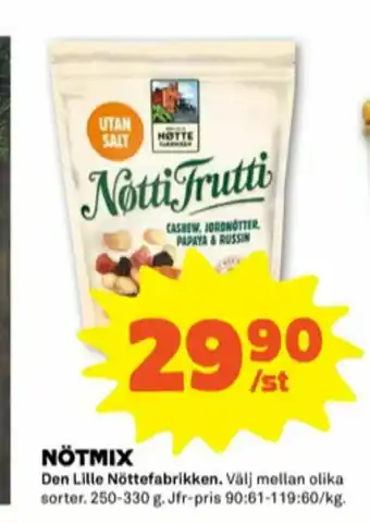Stora Coop Den Lille Nöttefabriken Nötmix erbjuda