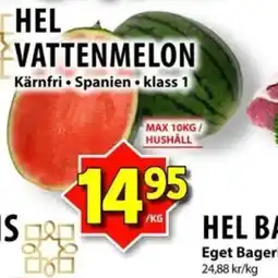 Matvärlden Tensta Hel vattenmelon erbjuda