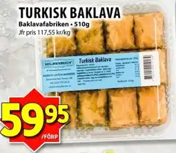 Matvärlden Tensta Turkisk baklava erbjuda