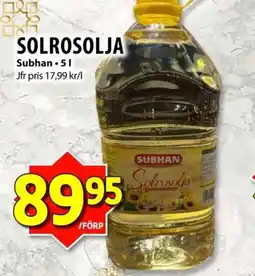 Matvärlden Tensta SUBHAN Solrosolja erbjuda