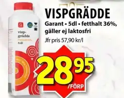 Matvärlden Tensta GARANT Vispgrädde erbjuda