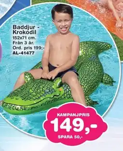 Lekextra Baddjur- krokodil erbjuda