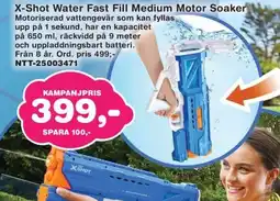 Lekextra X-shot water fast fill medium motor soaker erbjuda