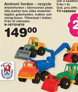 Lekextra Androni fordon - recycle erbjuda