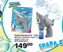 Lekextra Såpbubbelpistol - haj erbjuda
