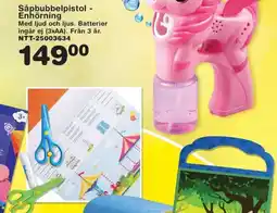 Lekextra Såpbubbelpistol - enhörning erbjuda