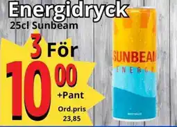 Supergrossen SUNBEAM Energidryck erbjuda