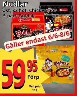 Supergrossen Nudlar erbjuda