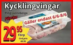 Supergrossen LONNEBERGA Kycklingvingar erbjuda
