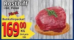Supergrossen Rostbiff erbjuda