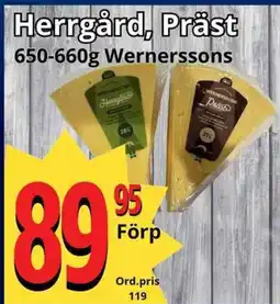 Supergrossen WERNERSSONS Herrgård, präst erbjuda