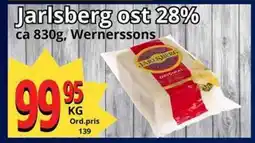 Supergrossen WERNERSSONS Jarlsberg ost 28% erbjuda