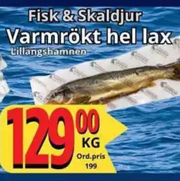 Supergrossen Varmrökt hel lax erbjuda