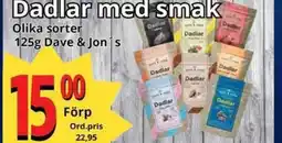 Supergrossen Dadlar med smak erbjuda