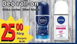 Supergrossen NIVEA Deo roll-on erbjuda