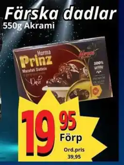 Supergrossen AKRAMI Färska dadlar erbjuda