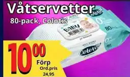 Supergrossen COLOTIS Våtservetter erbjuda