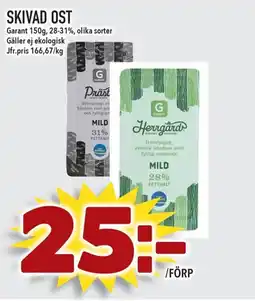 Supergrossen GARANT Skivad ost erbjuda