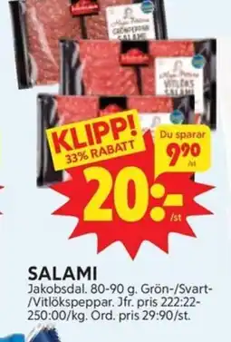 Ica Hajen Lagpris Salami erbjuda