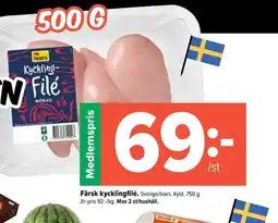 Coop Extra Färsk kycklingfilé erbjuda