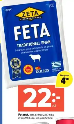 Coop Extra ZETA Fetaost erbjuda