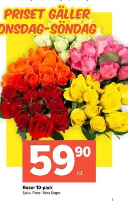 Coop Extra Rosor 10-pack erbjuda