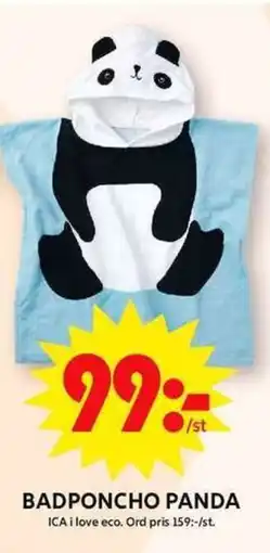 ICA Maxi Badponcho panda erbjuda