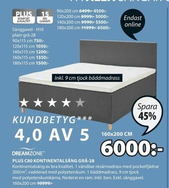 JYSK DreamZone Sängar erbjuda