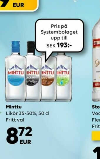 Border Shop Minttu Peppermintslikör erbjuda