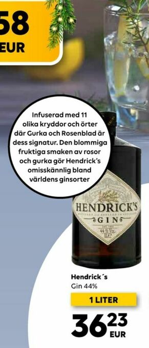 Border Shop Hendricks Gin erbjuda