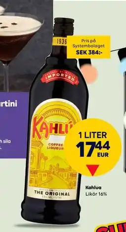 Border Shop Kahlua erbjuda