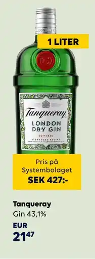 Border Shop Tanqueray erbjuda
