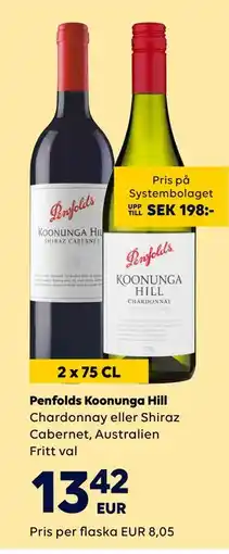 Border Shop Penfolds Koonunga Hill erbjuda