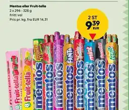 Border Shop Mentos eller Fruit-tella erbjuda